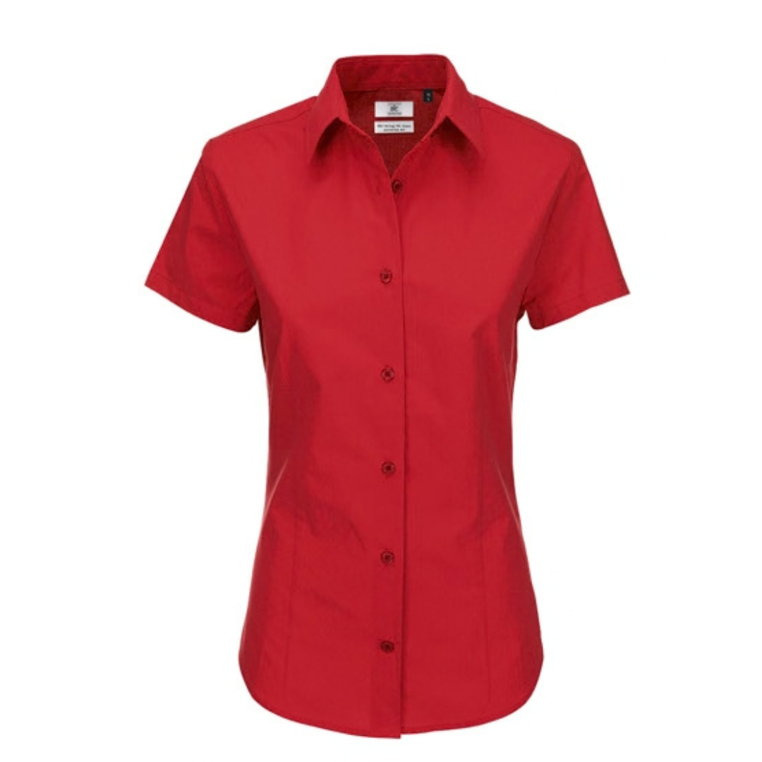 dames Poplin shirt Heritage korte mouwen