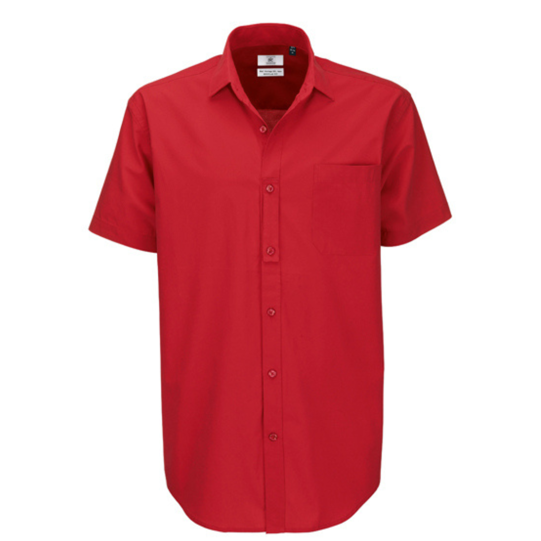 heren Poplin shirt Heritage korte mouwen