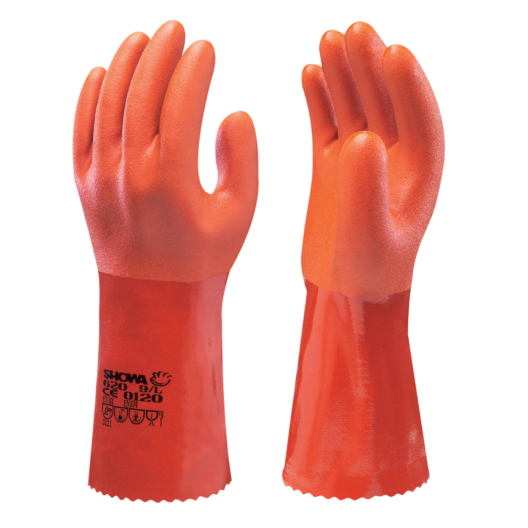 Showa 620 Orange Gauntlet Handschuhe