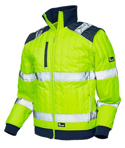 Gesteppte Warnschutz Arbeitsjacke
