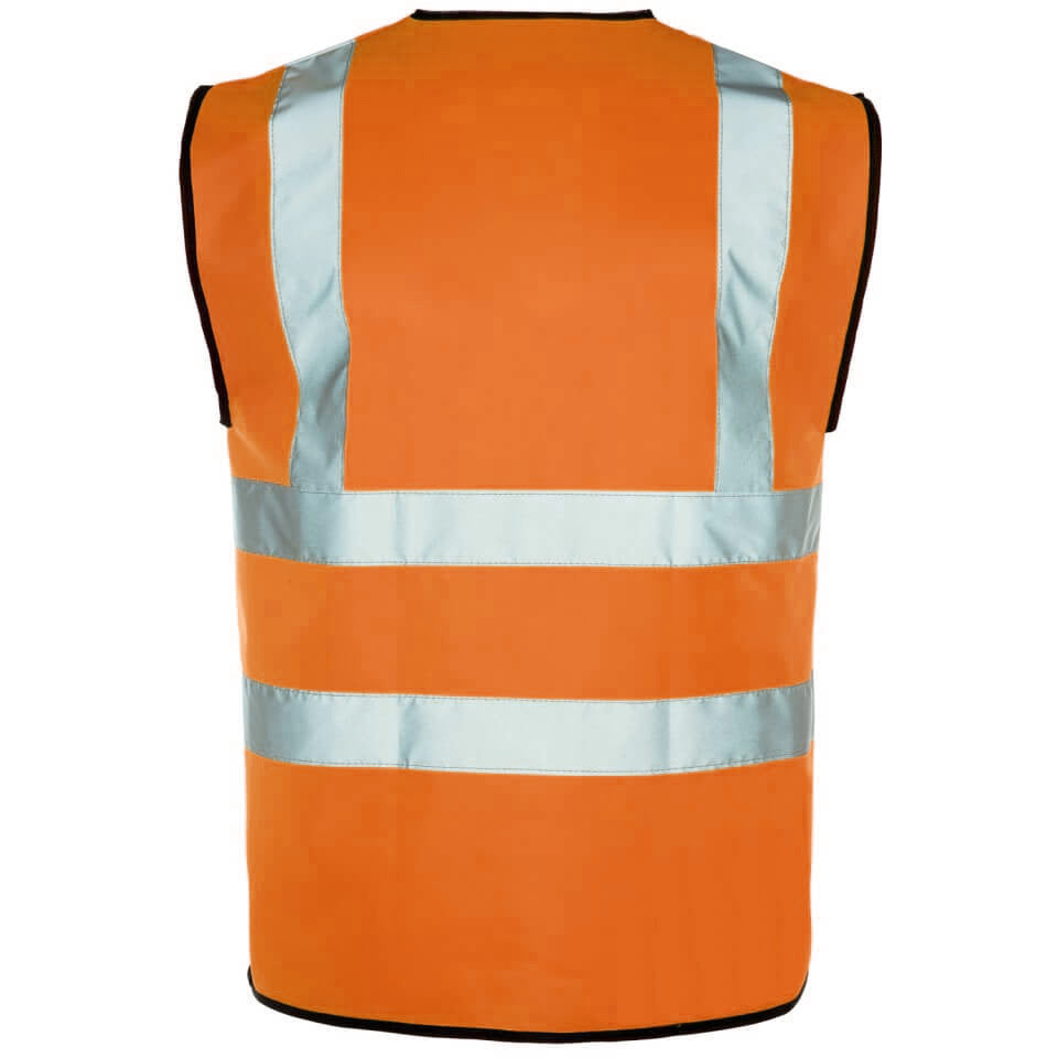 Gilet de travail respirant avec poches à outils, glaçage de sécurité  orange, maille haute visibilité, vêtements de travail