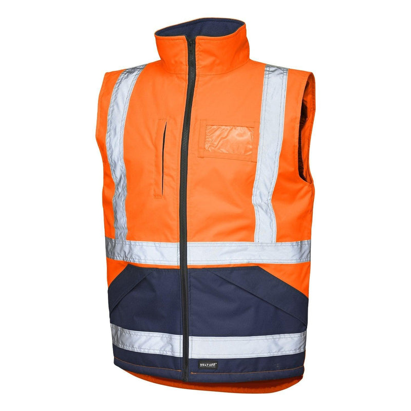 HI VIZ Body Warmer VIS zichtbaarheid Fleece Omkeerbare Waterdichte Highway Builder Veiligheid Gilet Twee Toon Toon Tailleband S-5XL HI VIZ Body Warmer VIS zichtbaarheid Fleece Omkeerbare Waterdichte Highway Builder Veiligheid Gilet Twee Toon Toon Tailleband S-5XL