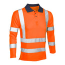 Reflex Hi-Vis Long Sleeved Polo Shirt - VELTUFF® DK