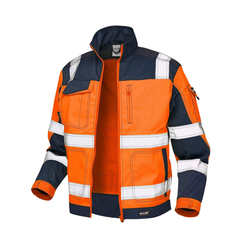 Stylo Online Hi Vis Security Bomberjacke – Wasserdicht, Wattiert, Reflektierend, Herren, Schwarz/gelb/orange Stylo Online Hi Vis Security Bomberjacke – Wasserdicht, Wattiert, Reflektierend, Herren, Schwarz/gelb/orange