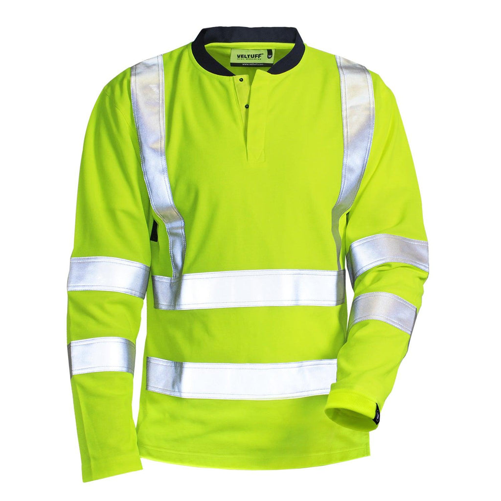 Class 3 Hi-Viz Long Sleeve Black Bottom Safety T-Shirts with Class 3 Hi-Viz Long Sleeve Black Bottom Safety T-Shirts with